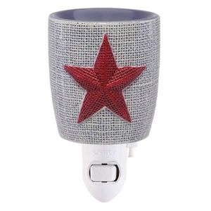 Scentsy Burlap Star Mini Warmer. BNIB